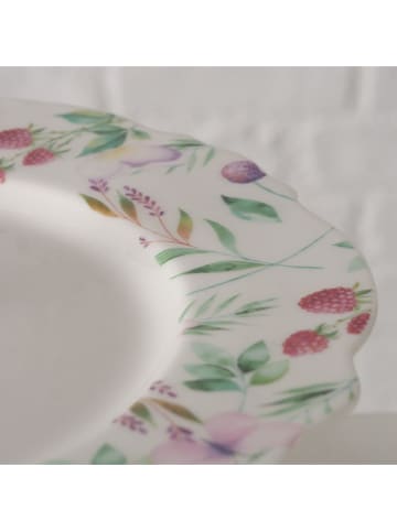 Boltze Etagere "Fantasy" in Weiß/ Grün/ Pink - (H)24 x Ø 27 cm