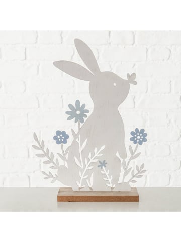 Boltze Deco-object "Blommy" wit/blauw - (H)30 cm