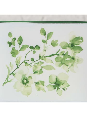 Boltze Übertopf "Kate" in Weiß/ Grün - (B)26 x (H)11 cm