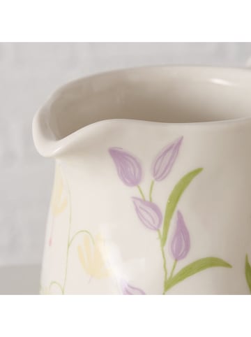 Boltze Krug "Blossom" in Creme/ Lila/ Rosa - 400 ml