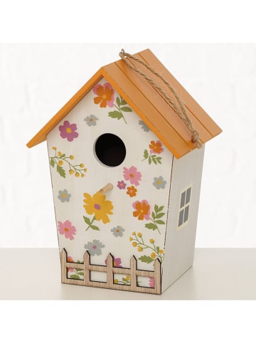 Boltze Domek w kolorze biało-pomarańczowo-jasnoróżowym dla ptaków - wys. 21 cm