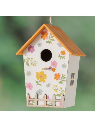 Boltze Vogelhaus "Antonia" wit/oranje/lichtroze - (H)21 cm