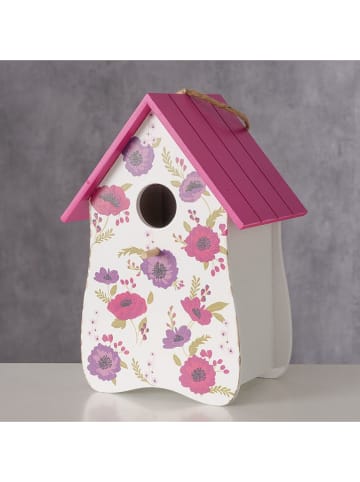 Boltze Domek "Anouk" w kolorze biało-różowo-fioletowym dla ptaków - wys. 22 cm