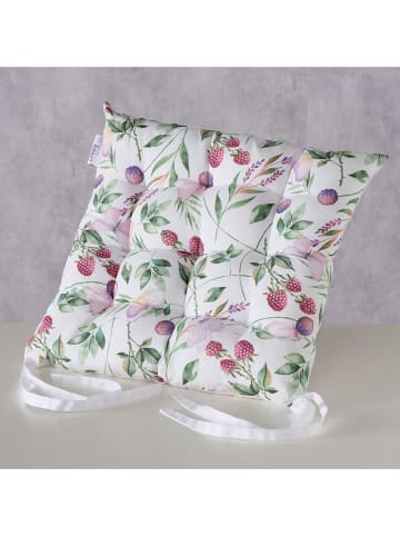 Boltze Zitkussen "Fantasy" wit/roze/groen - (L)36 x (B)36 cm