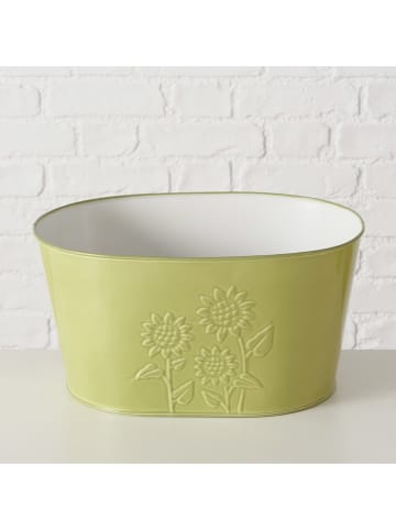 Boltze Übertopf "Aurelie" in Grün - (B)25,5 x (H)18 cm