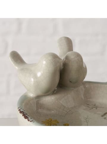 Boltze Vogelbad "Meadow" beige - (B)19 x (H)7,5 x (T)20 cm