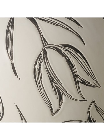 Boltze Vaas "Carina" crème/zwart - (H)25 x Ø 22 cm