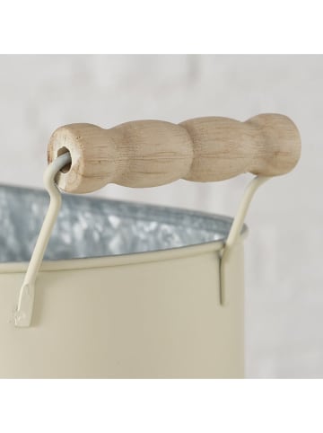 Boltze 2er-Set: Übertöpfe "Meadow" in Creme/ Braun