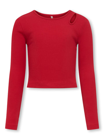 KIDS ONLY Longsleeve "Nessa Life" in Rot