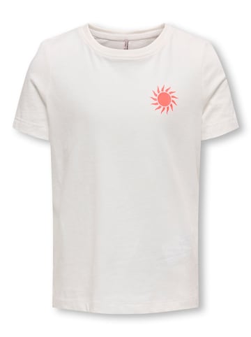 KIDS ONLY Shirt "Happy" in Weiß
