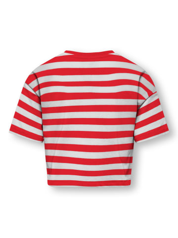 KIDS ONLY Shirt in Weiß/ Rot