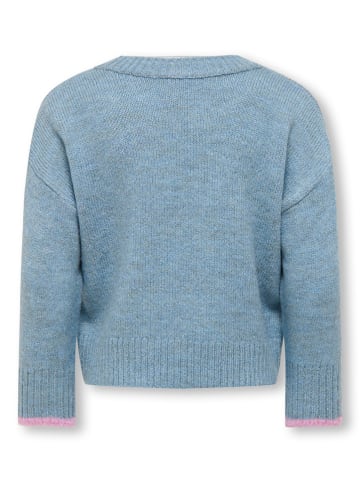 KIDS ONLY Sweter "Amour" w kolorze jasnoróżowo-błękitnym