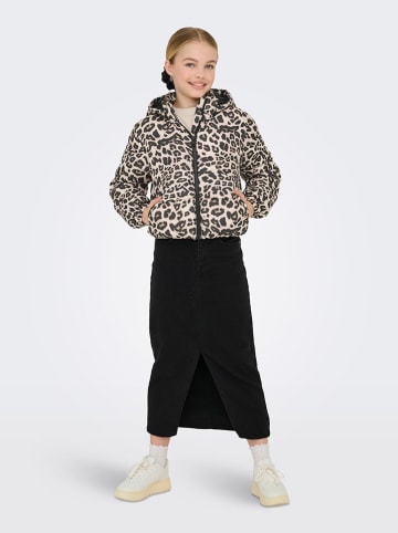 KIDS ONLY Kurtka pikowana "Dalia" w kolorze kremowo-czarnym