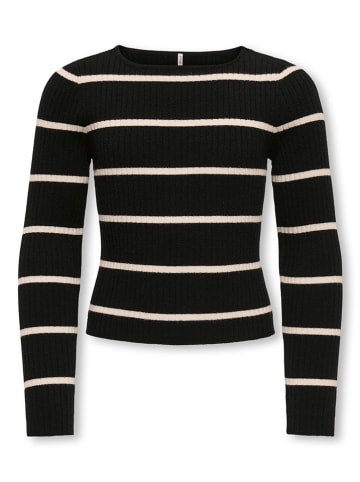 KIDS ONLY Sweter "Ibi" w kolorze beżowo-czarnym