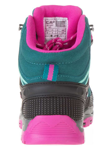 CMP Leder-Trekkingboots "Rigel Mid" in Petrol/ Pink