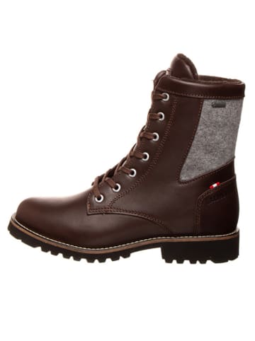 DACHSTEIN Leren winterboots "Frieda GTX" bruin/grijs