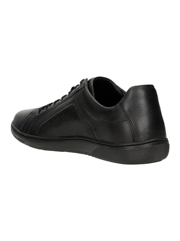 Wojas Leder-Sneakers in Schwarz