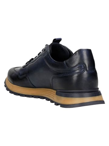 Wojas Leren sneakers donkerblauw