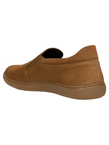 Wojas Leder-Slipper in Hellbraun