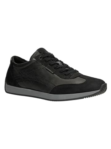 Wojas Leder-Sneakers in Schwarz