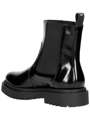 Wojas Leder-Chelsea-Boots in Schwarz