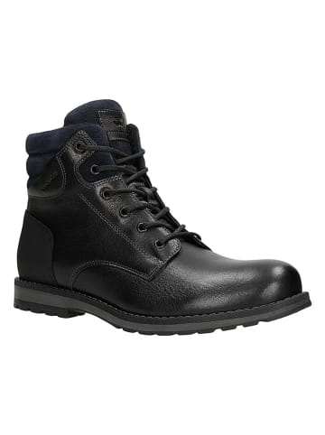 Wojas Leder-Boots in Dunkelblau/ Schwarz