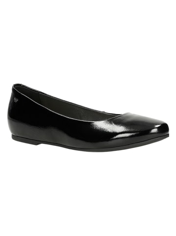 Wojas Leder-Ballerinas in Schwarz