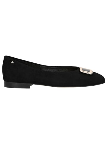 Wojas Leder-Ballerinas in Schwarz