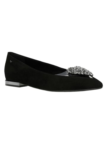 Wojas Leder-Ballerinas in Schwarz