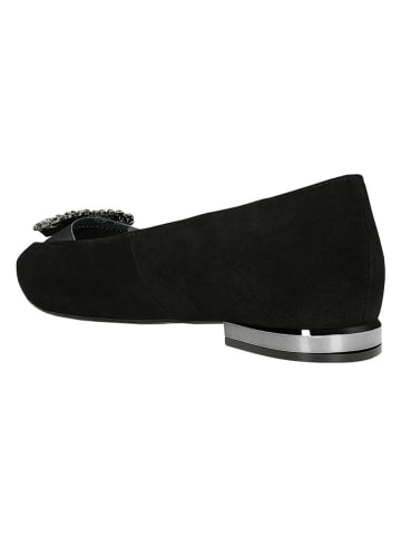Wojas Leder-Ballerinas in Schwarz