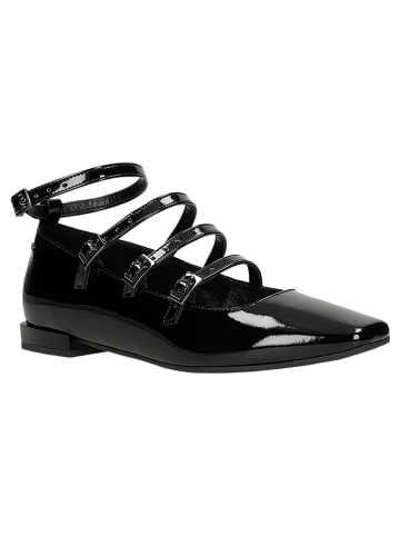 Wojas Leder-Ballerinas in Schwarz