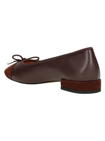 Wojas Leren ballerina's bordeaux