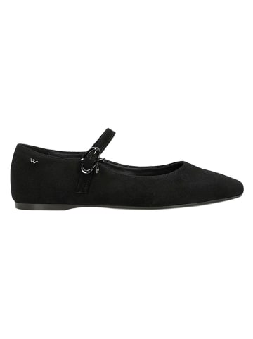 Wojas Leder-Spangenballerinas in Schwarz