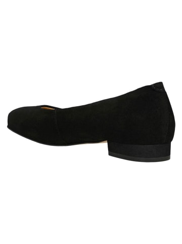Wojas Leder-Ballerinas in Schwarz