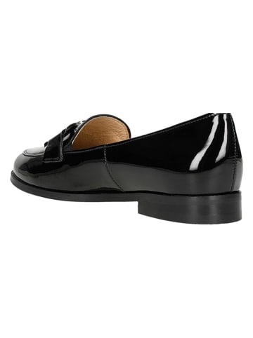 Wojas Leder-Mokassins in Schwarz