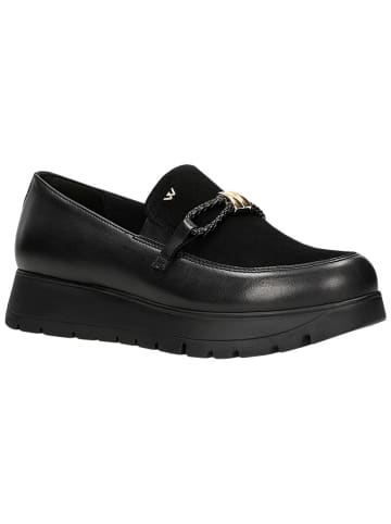 Wojas Leder-Slipper in Schwarz