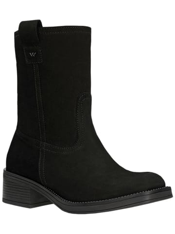 Wojas Leren enkellaarzen zwart