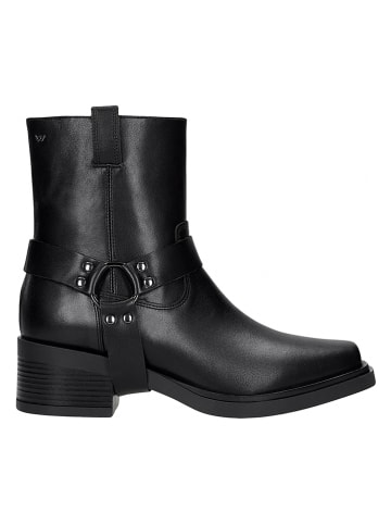 Wojas Leder-Stiefeletten in Schwarz