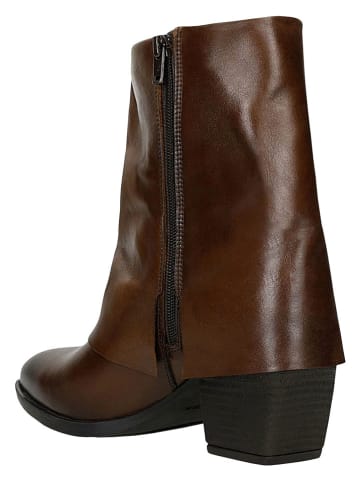 Wojas Leren enkellaarzen bruin