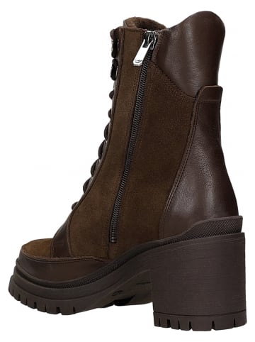 Wojas Skórzane botki w kolorze brązowym