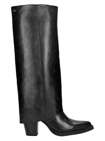 Wojas Leder-Stiefel in Schwarz