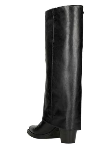 Wojas Leder-Stiefel in Schwarz