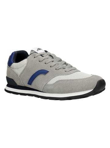 Relaks Leder-Sneakers in Blau/ Grau