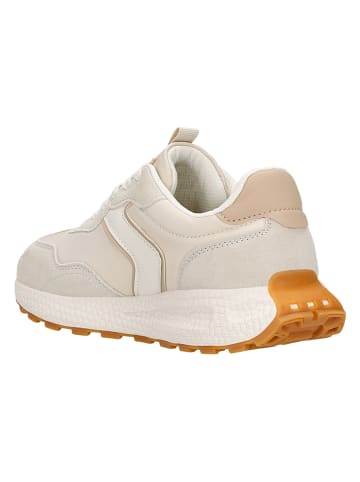 Relaks Skórzane sneakersy w kolorze biało-beżowym