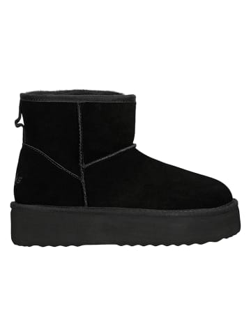 Relaks Leder-Winterboots in Schwarz