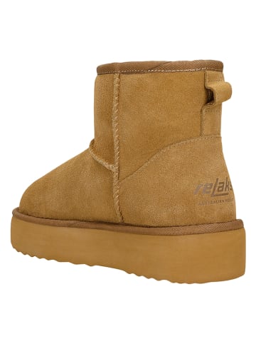 Relaks Leren winterboots lichtbruin