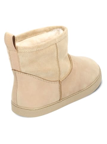 Groundies Leren barefootschoenen "Cozy Boot" beige