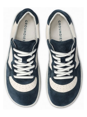Groundies Leren barefootschoenen "Nova Special" donkerblauw/wit