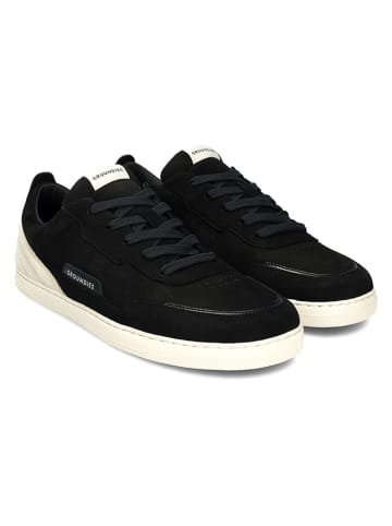 Groundies Leren barefootschoenen "Zurich" zwart