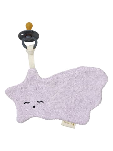 FABELAB Knuffeldoek met fopspeen "Shooting Star" paars - vanaf de geboorte